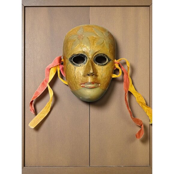 vintage solid brass home decor Harlequin Celestial Hand Painted Enamel Wall Deco - Picture 4 of 8